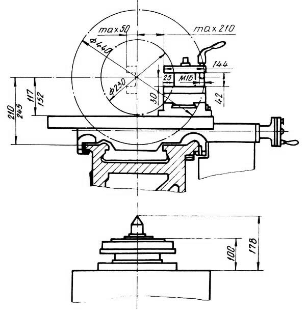 Габарити робочого простору токарного верстата CU-400 (СУ-400) CU-400 (СУ-400) Верстат токарно-гвинторізний. Габарити робочого простору